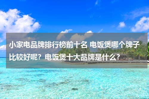 小家电品牌排行榜前十名 电饭煲哪个牌子比较好呢？电饭煲十大品牌是什么？