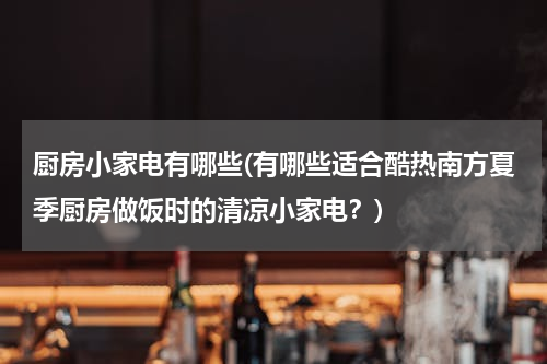 厨房小家电有哪些(有哪些适合酷热南方夏季厨房做饭时的清凉小家电？)