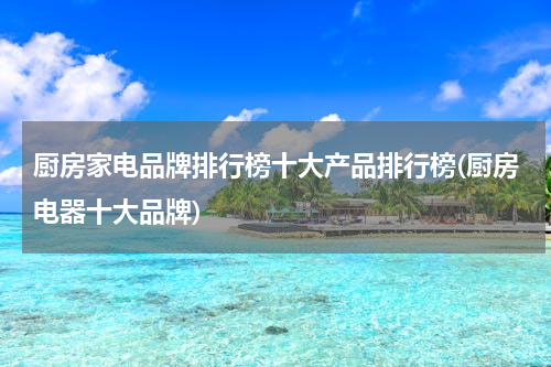 厨房家电品牌排行榜十大产品排行榜(厨房电器十大品牌)
