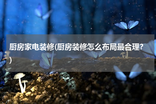厨房家电装修(厨房装修怎么布局最合理？)