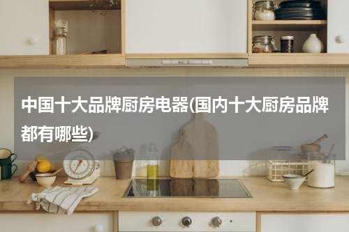 中国十大品牌厨房电器(国内十大厨房品牌都有哪些)