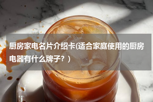 厨房家电名片介绍卡(适合家庭使用的厨房电器有什么牌子？)