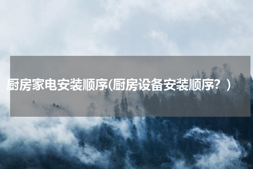 厨房家电安装顺序(厨房设备安装顺序？)