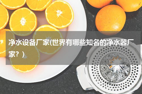 净水设备厂家(世界有哪些知名的净水器厂家？)