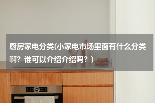 厨房家电分类(小家电市场里面有什么分类啊？谁可以介绍介绍吗？)