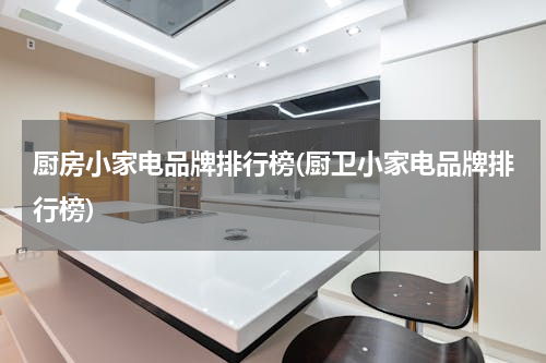 厨房小家电品牌排行榜(厨卫小家电品牌排行榜)
