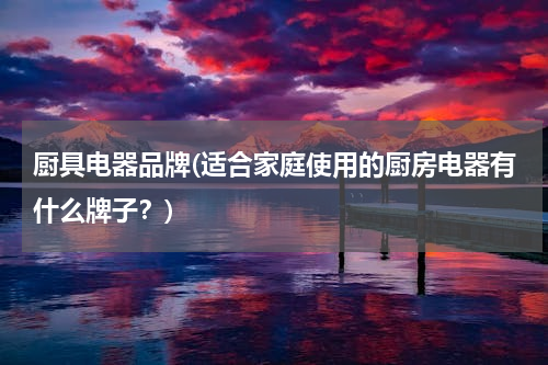 厨具电器品牌(适合家庭使用的厨房电器有什么牌子？)