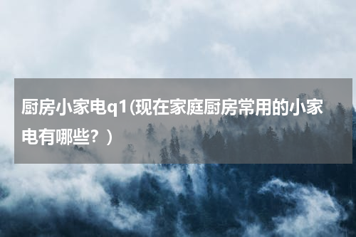 厨房小家电q1(现在家庭厨房常用的小家电有哪些？)
