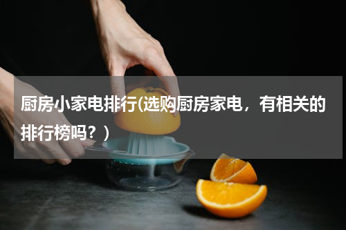厨房小家电排行(选购厨房家电，有相关的排行榜吗？)