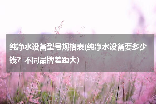 纯净水设备型号规格表(纯净水设备要多少钱？不同品牌差距大)