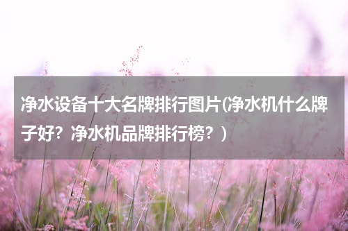 净水设备十大名牌排行图片(净水机什么牌子好？净水机品牌排行榜？)