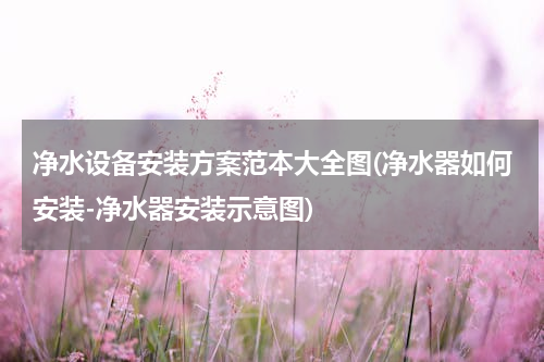 净水设备安装方案范本大全图(净水器如何安装-净水器安装示意图)