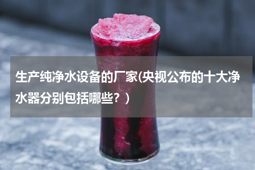 生产纯净水设备的厂家(央视公布的十大净水器分别包括哪些？)