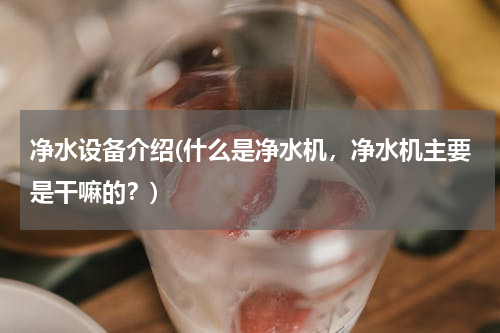 净水设备介绍(什么是净水机，净水机主要是干嘛的？)