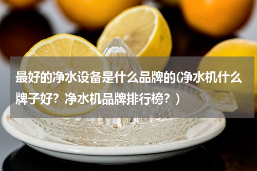 最好的净水设备是什么品牌的(净水机什么牌子好？净水机品牌排行榜？)