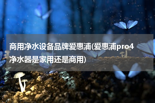 商用净水设备品牌爱惠浦(爱惠浦pro4净水器是家用还是商用)