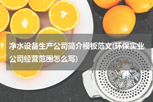 净水设备生产公司简介模板范文(环保实业公司经营范围怎么写)