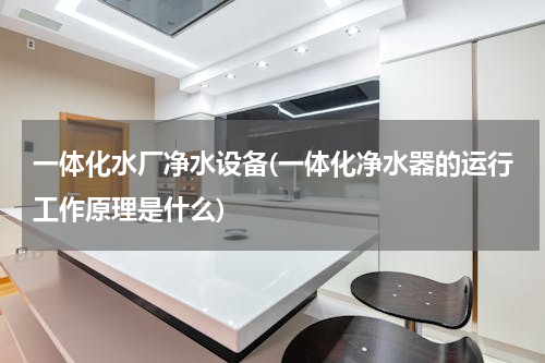一体化水厂净水设备(一体化净水器的运行工作原理是什么)