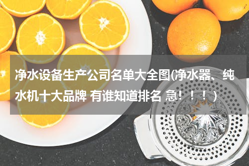 净水设备生产公司名单大全图(净水器、纯水机十大品牌 有谁知道排名 急！！！)